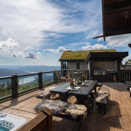 Norefjell - Storhytte Med Jacuzzi Og Fantastisk Beliggenhet Noresund Kültér fotó