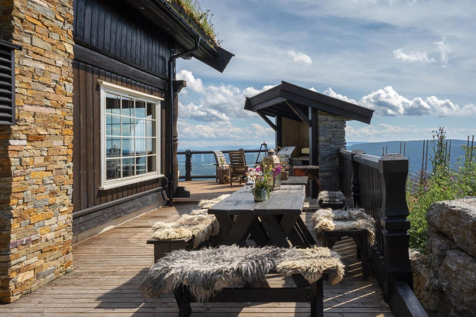 Norefjell - Storhytte Med Jacuzzi Og Fantastisk Beliggenhet Noresund Kültér fotó